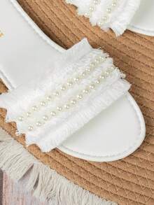 Sandalias de mujer de talla grande con diseño de alta gama nuevo de verano, multicolor, multiusos, cómodas, de moda y con caja de dedos ancha - Blanco - Ver 6