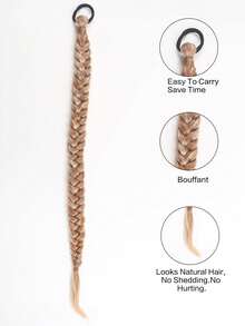 32 Inch Braid Hair Extensions, Hand-Woven Fishbone Braid Synthetic Hair With Soft Scrunchie, Suitable For Daily Use - Multicolor - View 6