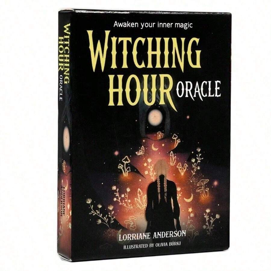 1 buah Kartu Tarot Oracle Witching Hour untuk Ramalan, Permainan Pesta, dan Pertemuan - Hitam - View 1