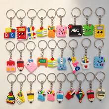 16/18/20/28/33pcs Assorted Cartoon Pencil, Ruler, Cute Writing Board, Calculator, Keychain, Cute Stationery, Various Styles And Shapes, Keyring, Suitable For Classroom Prizes, Student Rewards, Back To School Season Small Gifts - Multicolor - View 16