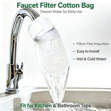 11/22/55pcs Set (Single Item + Strap) Anti-Splash Durable Portable Universal Thickened Faucet Filter, Removes Sand And Rust, Protects Faucet, Tap Water Filter Bag Water Purification Sock, Suitable For Home Kitchen Bathroom, Restaurant Outdoor Travel Hotel Christmas - Multiple Styles - View 4