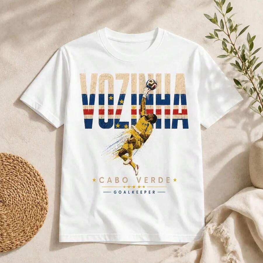 Camiseta de Portero de Cabo Verde, Camiseta de Fútbol de Cabo Verde, Camiseta Vintage para Fanáticos del Fútbol, Regalo de la Selección Nacional, Camiseta de Portero de Cabo Verde - Blanco - Ver 1