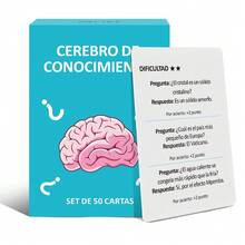 SMILE TALK Knowledge Brain Q&A Card Game, 50 Fun Q&A Cards, 5 Difficulty Levels, 3 Play Modes, Portable Brain Training Multiplayer Tabletop Game, Family Game Night, Party, Travel Interactive Toy, Creative Holiday Gift For Halloween, Thanksgiving, Christmas 50Cards - Baby Blue - View 6
