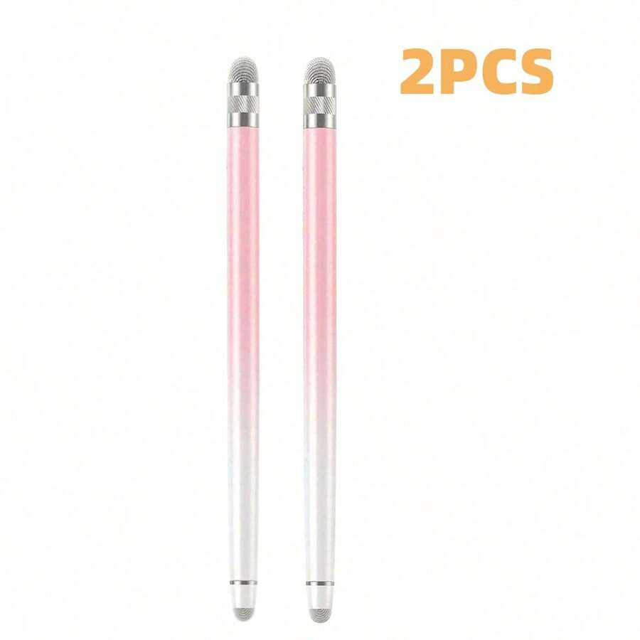 2 buah/1 buah Pena Stylus Macaron Warna-warni, Pena Kapasitif Universal Multi-Fungsi Ujung Ganda, Cocok untuk Tablet, Kompatibel dengan Tablet Apple dan Android, Mudah Dioperasikan, Pena Stylus Layar Sentuh yang Lentur - MultiWarna - View 1