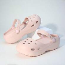 Women's Ballet Style 5cm Thick Platform Mary Jane Clogs, 2026 New Soft Sole Slip-On Sandals, Breathable Hollow Out Beach Slippers, Non-Slip Wear-Resistant Comfortable Slouchy Shoes, Minimalist Height-Increasing Sandals For Summer Spring Autumn - Pink - View 2