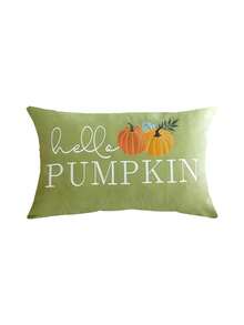 1/2/4件感恩節抱枕套 Hello Pumpkin 字母裝飾枕套 單面無刺繡 適用沙發、客廳、臥室家居裝飾 不含枕芯 - 彩色 - 查看 10