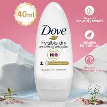 Dove 1 瓶 40ml 隱形乾爽不留痕 長效汗味控制溫和腋下護理女性用止汗滾珠 - 40ml 新版隱形乾爽 女士 - 查看 5