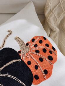 1件裝萬聖節南瓜刺繡枕套,適合室內裝飾、萬聖節裝飾,四季通用,不含枕芯 - 彩色 - 查看 5