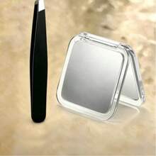 Mini Portable Pocket Makeup Mirror, Double-Sided Mirror With 10x Magnification. Transparent Square Foldable Handheld Mirror. Ideal For Eyebrow Shaping, Lip Care And Daily Makeup Touch-Ups. Suitable For Travel, Dormitory And Home Use. - Multicolor - View 12