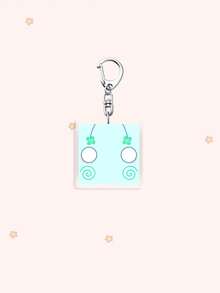 1/6Pcs Minimal Dandy's World Cute Bag Charms, Geometric Color Block Kawaii Portrait Key Ring Car Accessories Gift For Fans Suitable As Birthday, Halloween, Back To School Gifts - Multicolor - View 15