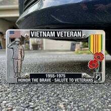 Veteran Memorial Frame License Plate Commemorative Frame Iron Art Craft Decorative Ornament - Multiple Styles - View 5