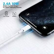 1/3/5PCS USB To Lightning Charging Cable Compatible With IPhone Charger Cord Compatible With IPhone 17 16 15 14 13 12 11 Pro Max XR XS X 8 7 6 Plus SE Compatible With And More - Multicolor - View 12
