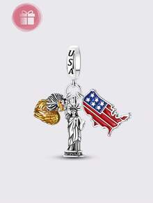 1 Pieces National Flag Pendants Charms Colorful Glaze Open Close Clasp Design Quick And Convenient Fits Original Bracelet & Necklace DIY Making - Multicolor - View 15
