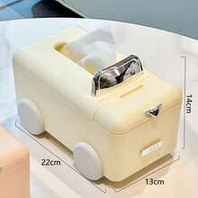 Minimalist Multi-Functional Storage Decor Tissue Box, Creative Small Car Cute Tissue Holder, Unique Car-Shaped Style, Suitable For Living Room, Bathroom - Multicolor - View 9
