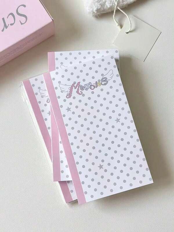 48 Sheets A6 Basic Polka Dot Loose-Leaf Planner (Fixed Pages)