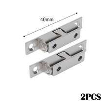 2Pcs Adjustable Double Roller Catch Cabinet Latch, Premium Solid Brass Spring Loaded Double Ball Tension Door Catch With Mounting Screws, Heavy Duty Durable Hardware Fitting For Cabinet Closet Furniture Wardrobe & Interior Doors - Multicolor - View 11