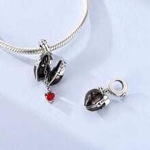 1 Pieces Halloween Pendants Skeleton Rose Heart Shape Fine Jewelry For Women Fits Original Bracelet & Necklace DIY Making - Multicolor - View 5