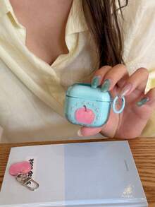 Casing Earphone Apple Pods 4 Pro 3 Generasi ke-3 Warna Pink Gaya Korea, Pelindung Earphone Bluetooth Nirkabel Apple Pods 1/2 Generasi ke-2/ke-3 untuk Wanita - Biru - View 11