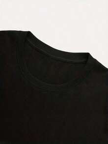 Funny Physics I Had Potential Graphic Crew Neck Short Sleeve Tee Casual Oversized Unisex Street T-Shirt - 黑色 - 查看 3