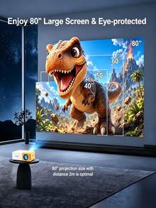 1 Piece Small Portable Led Hd 1080p Projector For Home Theater - 白色 - 查看 7