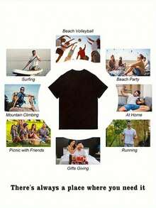Casual Printed Design, Summer Sports Fashion, Featuring A "Spider" And Scorpion Pattern.This Comfortable And Versatile Men's T-Shirt Is Suitable For - 黑色 - 查看 4