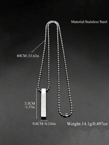 Islamic Muslim Arabic Vertical Bar Pendant Necklace For Women Men Stainless Steel Gold Color Ayatul Kursi Chain Jewelry - Necklace - View 2