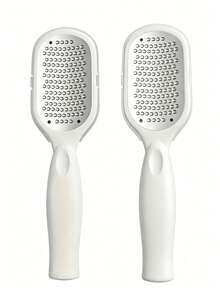 1/2pcs Professional Stainless Steel Foot File, Anti-Splash Design, Ergonomic Handle, Coarse And Fine Gritty Surface, Suitable For Home SPA Foot And Hand Care - Multicolor - View 15