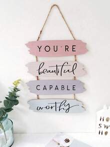 1 bộ bảng trang trí 2D phẳng tiếng Anh slogan truyền cảm hứng, câu trích dẫn khích lệ "You Are So Beautiful", phù hợp cho nhà ở, văn phòng, phòng ngủ, phòng khách, lớp học, phòng gym - Nhiều màu - Xem 2