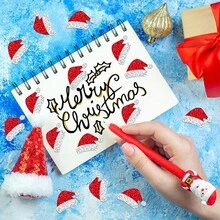 1 Roll 500pcs Christmas Hat Stickers, Christmas Seal Label Stickers, Santa Claus Gift Box Stickers, Merry Christmas Decoration, Christmas Gifts - View 2