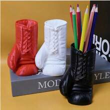 3D Printed Boxing Glove Shaped Pen Holder, Creative Red Boxing Glove Design, Multi-Functional Storage Organizer, Student Office Tool Bucket, Desktop Decor Ornament - Multicolor - View 10