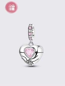 1 Pezzo Ciondolo a Forma di Cuore Apribile & Chiusurabile con Stelle Brillanti e Intarsio di Zirconi Cubici, Adatto per Bracciale & Collana Originale, Regalo Fai-da-Te per Donne - Multicolore - Visualizzare 16