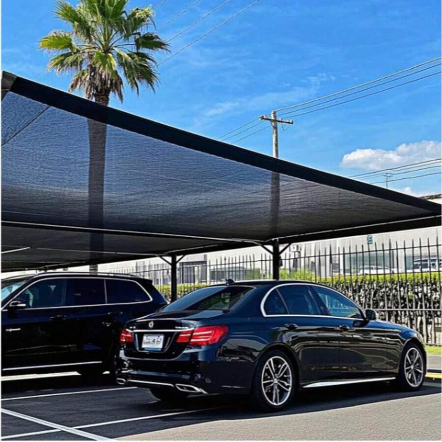 Grommet Garden Shade Cloth, 80%-90% UV Protection Shade Net, Heavy Duty Sunscreen Mesh, Suitable For Plants, Greenhouse, Patio, Gazebo, Outdoor Garden - Black - View 1