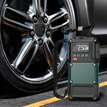 4-In-1 Portable 12V Car Battery Jump Starter And Charger - Black Green - View 5