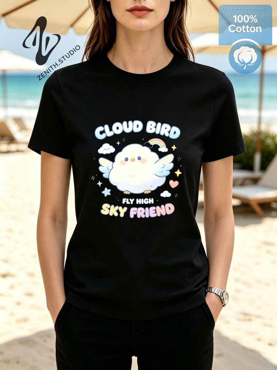 Women T-Shirts - 黑色 - 查看 1
