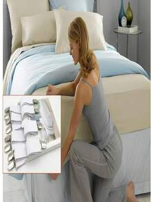 2pcs/4pcs Adjustable Cross Bed Sheet Fastener - Elastic Fitted Sheet Clips, Triangle Design, Long 2-Side 4-Clip, (Clips Can Be Reassembled And Reused) Suitable For All Mattresses Secure Fixing Clips, Machine Washable Fasteners, Supports Multiple Installation Methods - Multicolor - View 5