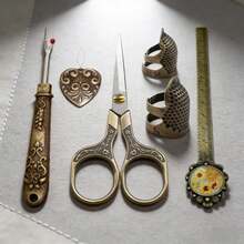 Embroidery Scissors Set, Vintage Scissors European Sewing Tools, Including Embroidery Scissors, Sewing Thimbles, Rulers, Thread Removers, And Other Complete Sewing Tool Kits For Embroidery And Craft Art - Sewing Kit - View 9