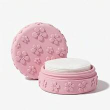 1pc Sakura Embossed 3D Printed Cosmetic Storage Jar With Lid, Dust-Proof Makeup Organizer, Highly Attractive Girly Style Vanity Bathroom Desktop Decor Beauty Egg Storage Box - Multicolor - View 8
