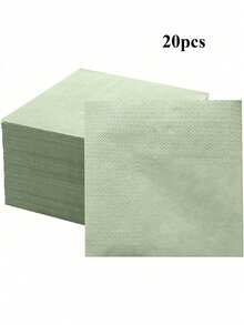 20/40/80pcs Double Layer Sage Green Cocktail Napkins, Disposable Paper Napkins, Folded Size 10*10 Inches, Suitable For Dinner, Wedding, Birthday Party, Bridal Shower, Anniversary, Reception And Other Events - Sage Green - View 9