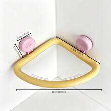 1PC Dopamine Wall-Mounted No-Drill Suction Cup Triangular Storage Rack, Bathroom Shelf, Suitable For Bathroom - Multicolor - View 7