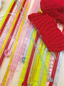 Colorful Crystal Straight Knitting Needles, 4.0-10.0mm Multiple Sizes Available, Polished Smooth Needle Body, Easy For Beginners To Operate, Home Stress Relief DIY Knitting Tool, Specifically Designed For Knitting Scarves, Sweaters, Shawls, Essential Yarn Craft Tool For Home Knitting Enthusiasts And Beginner Knitters - Crystal Knitting Needle - View 9