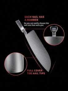240pcs Pre-Made Thickened Clear French Square Nails For Feet, Full Coverage Acrylic Material Extension Tips For DIY Nail Art - Clear - View 2