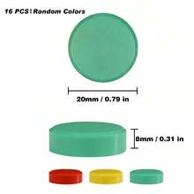RIMEMO 16PCS Colorful Round Magnets Set, 20mm Small Magnetic Pins, Random Color Fridge Magnets For Office, Home, School, Whiteboard, Bulletin Board - A - View 3