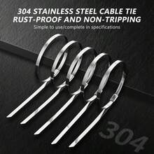 Self-Locking Stainless Steel Ties Corrosion Resistant Heavy Duty Push Mount Assortment Tool Suitable For Machinery Vehicles - A - View 1