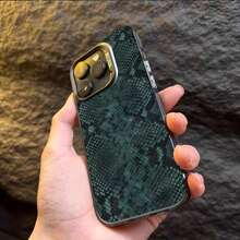Green Snake Skin Texture Pattern Phone Case Suitable For IPhone 17 16 15 14 13 12 11 Pro/Max/Plus Anti Drop And Shockproof - 015CH-JMH - 查看 7