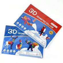 Kids 3D Geometric Collage Sticker Puzzle, DIY Handcraft Educational Toy, Early Enlightenment Training Concentration & Focus, Parent Child Interactive Learning Toy Gift For Boys Girls - Multicolor - View 5