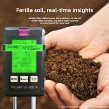 6-In-1 Soil Tester, Black PH Meter - A - View 8