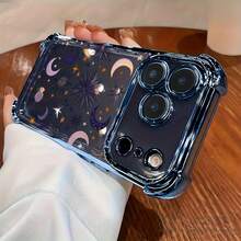[24h Shipping from DE/FR/ES]handy hüllencoque fundas Funda Funda de cobertura total con patrón vintage de sol y luna, con protección electrochapada reforzada en las cuatro esquinas grandes. Apta para  /11/12/13/14/15/16/17/Air/Pro/Pro Max/Plus. Ofrece diseño de protección de pantalla a prueba de caídas, resistente a los arañazosShockproof, scratch-proof, no yellowing perfect gift - 1 image - Voir 10