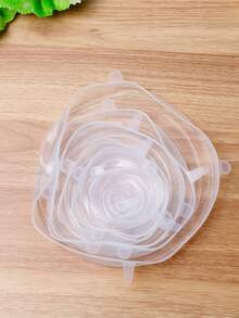 1/6pcs Silicone Stretch Lids, Food Bowl Covers, Reusable Food Saver Lids, Expandable Multi-Function Fruit & Vegetable Fresher Covers, Sealing Lids, Food Storage Containers, Reusable, Kitchen Accessories, Kitchen Storage Essentials, Tableware, Silicone Bowl Covers, Microwave Covers, Sealing Lids, Silicone Sealing Lids, Household Items - Multicolor - View 21