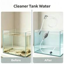 1pc Fish Tank Water Changer Automatic Siphon Tube Small Tank Water Pump Water Change Cleaning Waste Suction Sand Washer Fish Tank Dedicated Home Essential Housewarming Gift - Straight Head - View 6