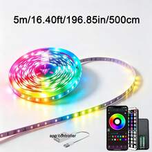 LED Strip Lights, Smart LED Light Strip With 44-Key Remote Control And APP Control, Customizable Size, Adjustable Color Flashing Speed, DIY Mode, Easy Installation, Suitable For Bedroom Decoration, TV Backlight, Ceiling, Party Atmosphere, Gaming Atmosphere - TY-c-44K-b - View 18